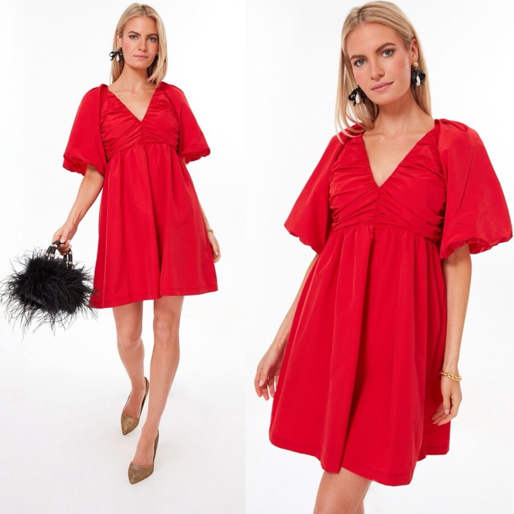 Tuckernuck Hyacinth House Red Courtney Mini Dress Size XS